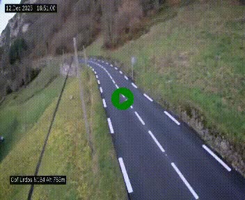 Webcam dans les Pyrénées Atlantique au niveau du col d'Urdos et du fort du Pourtalet sur la N134, en direction du Col et du tunnel du Somport, à 765 mètres d'altitude