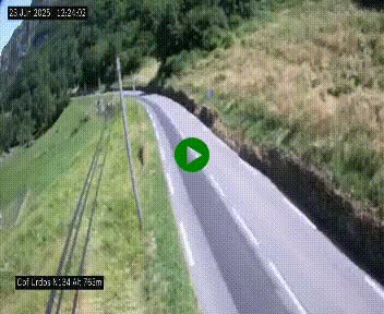 Webcam dans les Pyrénées Atlantique au niveau du col d'Urdos et du fort du Pourtalet sur la N134, en direction du Col et du tunnel du Somport, à 765 mètres d'altitude