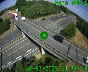 Clone of Caméra routière sur l'autoroute A20 au nord de Limoges, à la jonction avec la N520. Vue orientée vers Paris