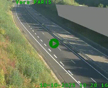 Caméra routière sur l'autoroute A20 à Saint-Pardoux-l'Ortigier, à la jonction avec l'A89. Vue orientée vers Paris