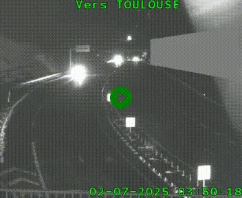 Caméra routière sur l'autoroute A20 à Noailles, en périphérie de Brive-la-Gaillarde. Vue orientée vers Toulouse