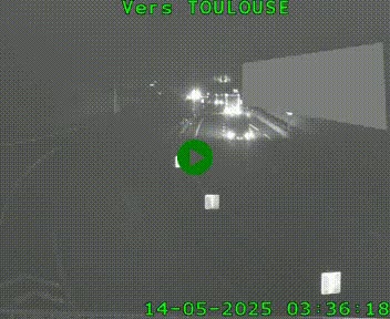 Caméra routière sur l'autoroute A20 à Noailles, en périphérie de Brive-la-Gaillarde. Vue orientée vers Toulouse