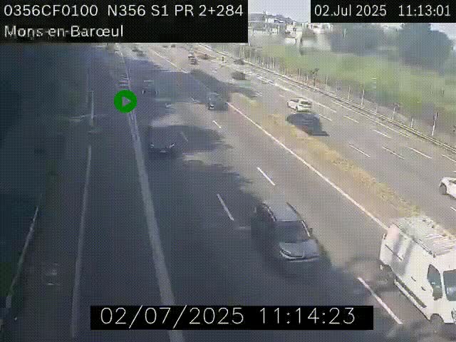 Webcam à l'entrée de Lille en direction du périphérique, à proximité de Mons-en-Baroeul sur la N356