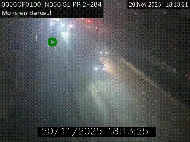 Webcam à l'entrée de Lille en direction du périphérique, à proximité de Mons-en-Baroeul sur la N356