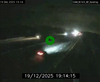 Webcam sur la N165 à hauteur de Savenay, au nord-ouest de Nantes en direction de la Bretagne