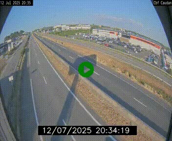Webcam sur la N165 à hauteur de Caudan, dans le Morbihan.