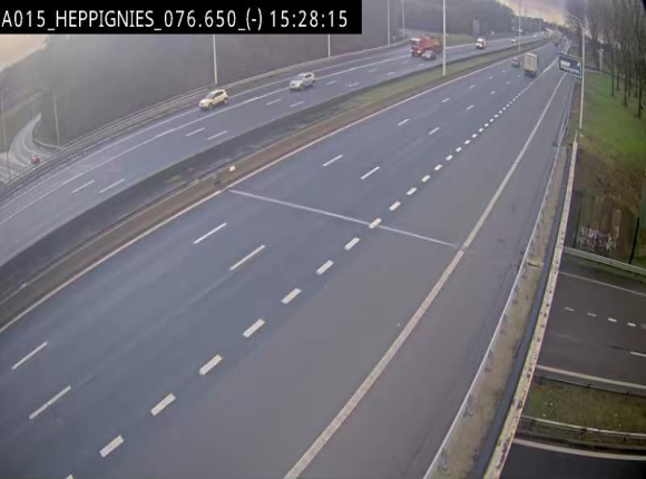 Webcam autoroute Belgique - Heppignies - E42 direction Namur - BK 76.4