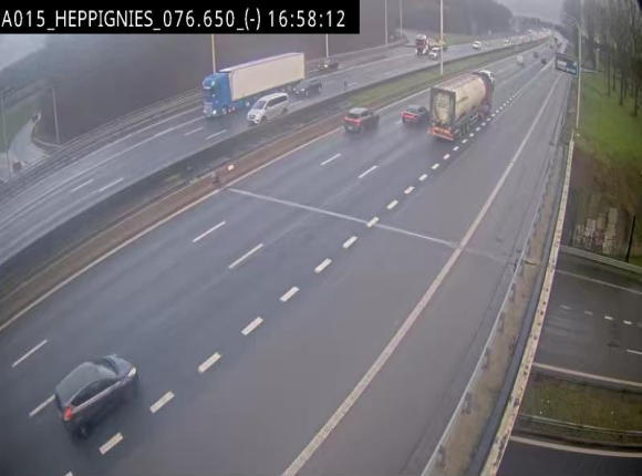 Webcam autoroute Belgique - Heppignies - E42 direction Namur - BK 76.4
