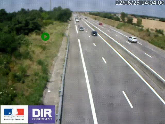 Webcam sur le contournement de Valence, sur la Nationale 7, à la jonction avec la N532, caméra orientée vers Grenoble
