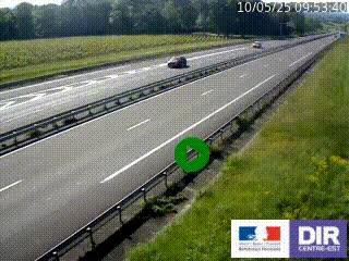 Webcam autoroute sur l'A77 à hauteur de Pouilly-sur-Loire en direction de Nevers