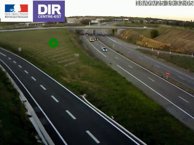 Webcam sur le contournement de Valence, sur la Nationale 7, caméra orientée vers Lyon