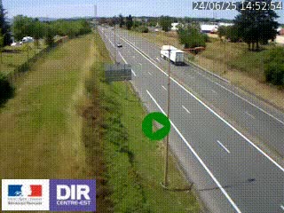 Webcam à Mably, à proximité de Roanne en direction de Moulins sur la N7