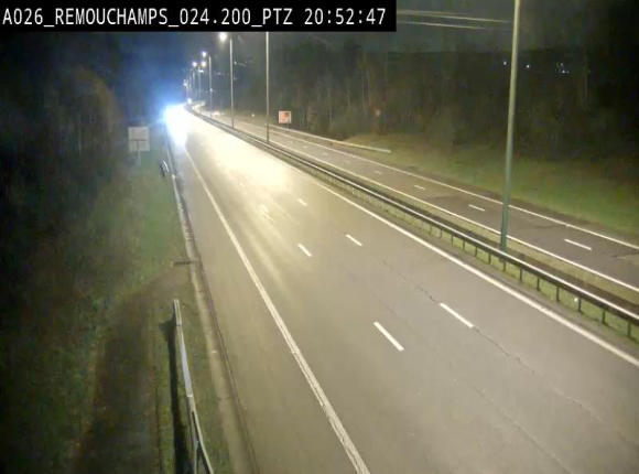 Webcam E25/A26 à Aywalle, à hauteur de Spa. Vue orientée vers Liège