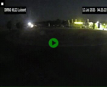 Webcam en périphérie de Chartres sur la N123, à hauteur de Luisant. Vue orientée vers Chartres