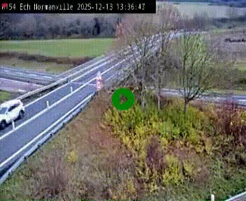 Webcam à hauteur du Leclerc Normanville sur la N154. Vue orientée vers Rouen