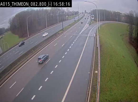 Caméra trafic Belgique - Thiméon - E42, jonction avec A54 (E420) direction La Louvière/Charleroi - BK 82.82