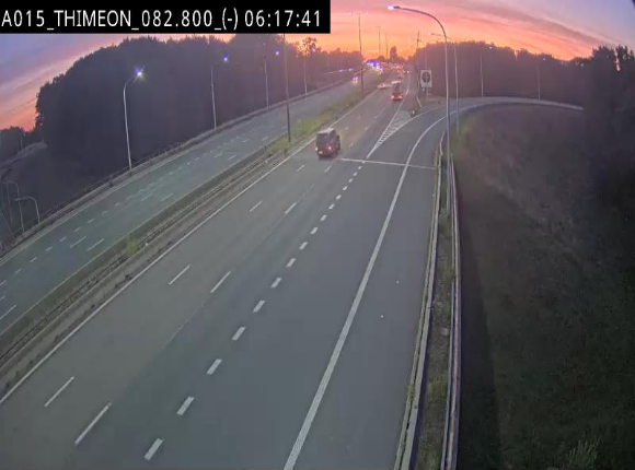 Caméra trafic Belgique - Thiméon - E42, jonction avec A54 (E420) direction La Louvière/Charleroi - BK 82.82