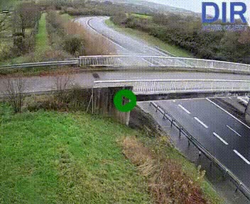 Webcam sur A84 à hauteur de Pont-Farcy, au niveau du pont autoroutier sur la Vire, au sud de Saint-Lô
