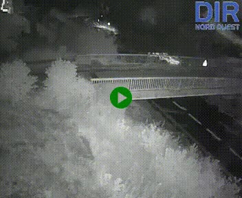 Webcam sur A84 à hauteur de Pont-Farcy, au niveau du pont autoroutier sur la Vire, au sud de Saint-Lô