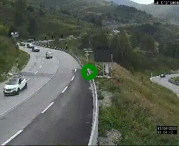 Webcam au carrefour de la croisade, à la jonction entre la N22 et la N320, avant le poste de douane franco-andorrane. Webcam à 1790 mètres d'altitude