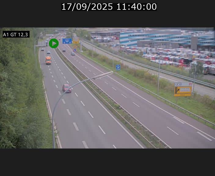 Traffic live webcam Luxembourg Senningerberg - A1 direction Allemagne - BK 12.3