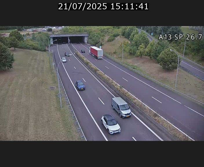 Traffic live webcam Luxembourg Frisange - A13 direction Luxembourg-ville - BK 26.7