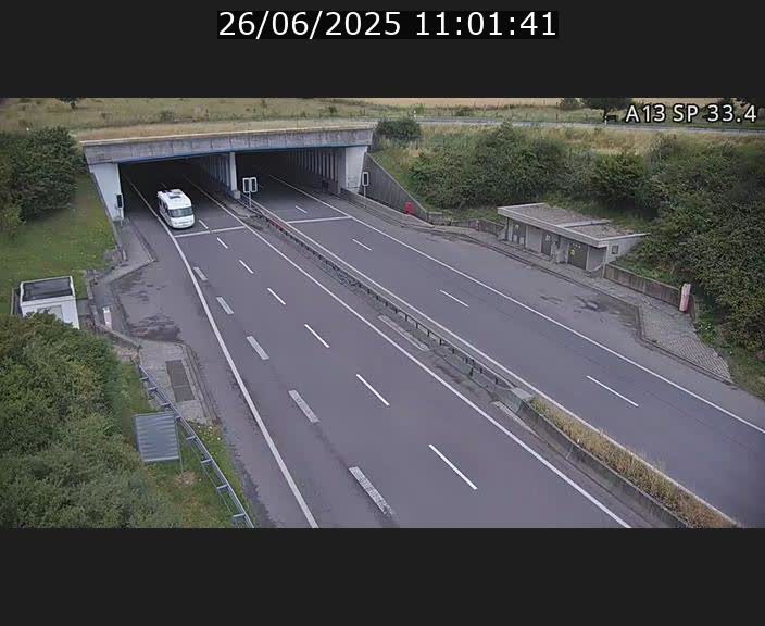 Webcam trafic sur A13 à hauteur d'Altwies en direction de Mondorf-les-bains et en provenance de l'Allemagne