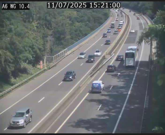 Traffic live webcam Luxembourg Mamer - A6 - BK 10.4 - direction Luxembourg/France/Allemagne