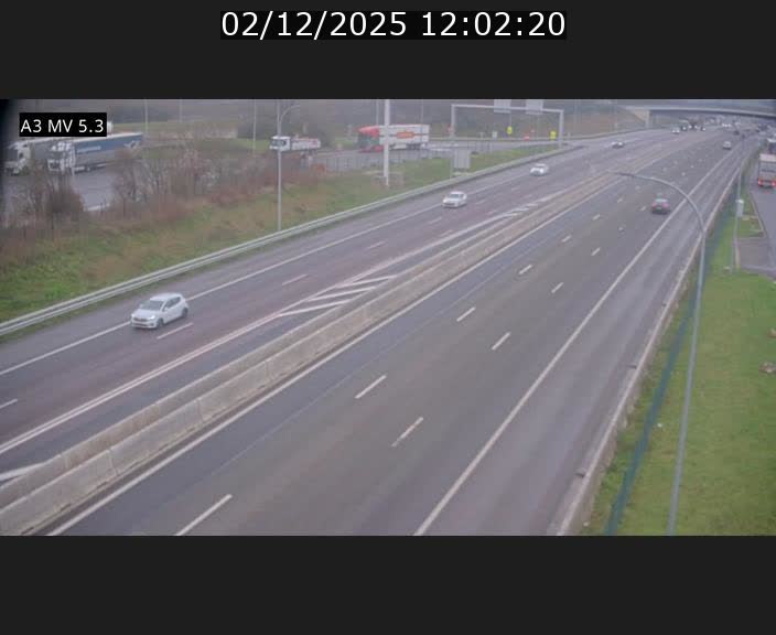 Webcam à l'Aire de Berchem au Luxembourg sur l'A3. Vue orientée vers la France