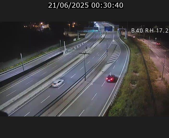 Webcam sur le contournement d'Esch Belval à hauteur de la sortie Université de Luxembourg. Vue orientée vers Luxembourg