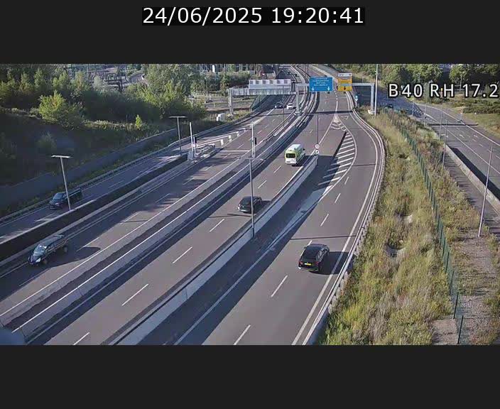 Webcam sur le contournement d'Esch Belval à hauteur de la sortie Université de Luxembourg. Vue orientée vers Luxembourg