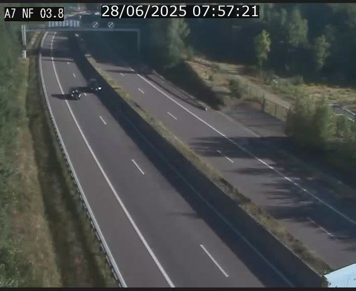 Webcam autoroute A7 au Luxembourg à la sortie du Tunnel Stafelter vers le Nord