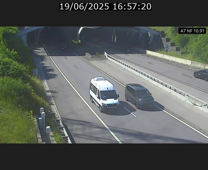 Caméra trafic Luxembourg - A7, Tunnel Gousselerbierg, entrée sud, direction Mersch