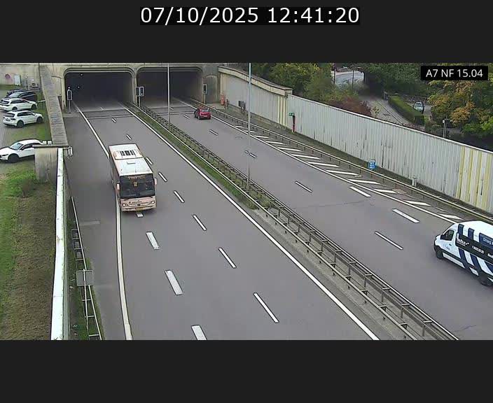 Caméra trafic Luxembourg - A7, Tunnel Mersch, entrée sud, direction Ettelbruck
