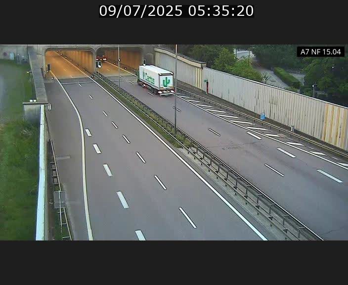 Caméra trafic Luxembourg - A7, Tunnel Mersch, entrée sud, direction Ettelbruck