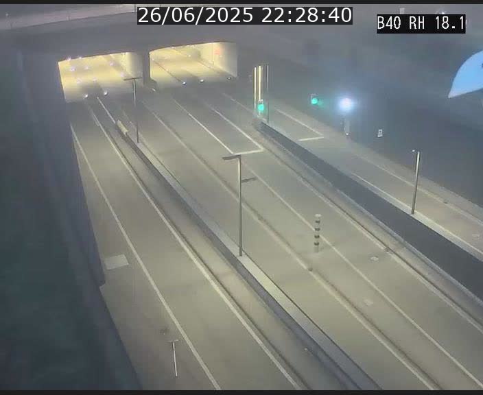 Webcam sur la route de contournement d'Esch-Belval avant le tunnel Central Gate au niveau de la porte de France et du radar fixe