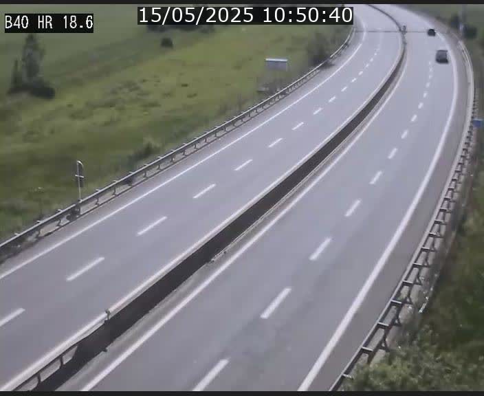 Webcam sur la route de liaison entre Micheville et Esch-Belval à la frontière entre le Luxembourg et la France. Vue orientée vers la Lorraine.