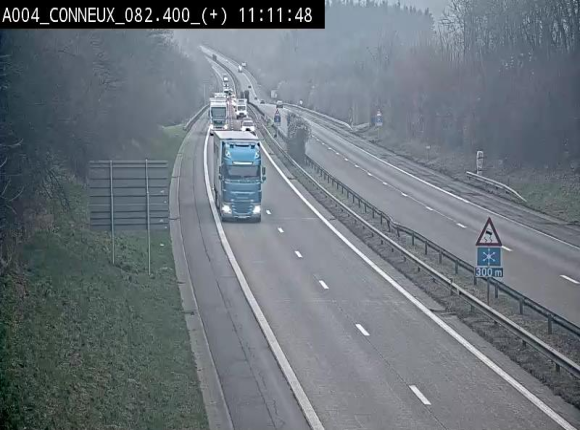 Webcam à hauteur de Conneux sur l'E411 en direction du sud de la Belgique