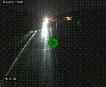 Webcam autoroute A63 en périphérie de Bordeaux au sud-est de la ville, en provenance du bassin d'Arcachon. Vue orientée vers Bordeaux