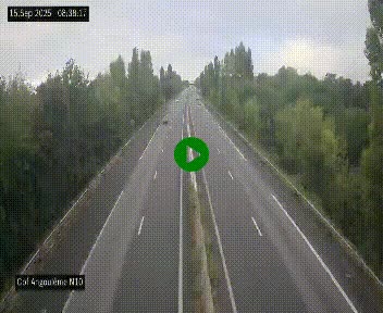 Webcam routière à la fin de la N10, en périphérique ouest d'Angouleme, proche de la jonction avec l'A10