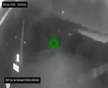 Webcam au col du Somport, côté français, sur la N134, dans les Pyrénées, en direction de l'Espagne, à 1632 mètres d'altitude