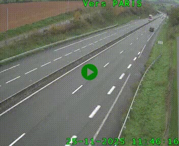 Caméra routière sur l'autoroute A20 à Saint-Hilaire-Bonneval, au sud de Limoges. Vue orientée vers Paris