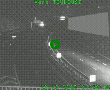 Caméra routière sur l'autoroute A20 à Noailles, en périphérie de Brive-la-Gaillarde. Vue orientée vers Toulouse