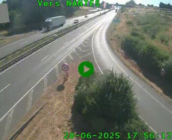 Webcam N147 au nord de Poitiers et à la jonction avec la A10