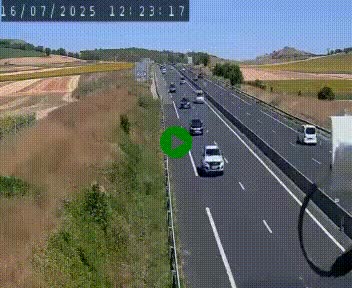 Caméra autoroute A75 à hauteur de Le Crest, en direction de Montpellier