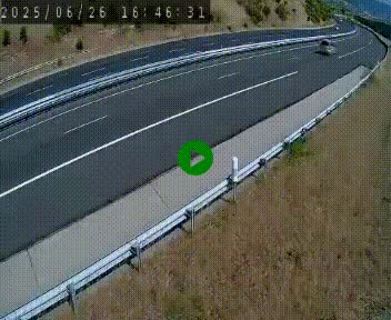 Caméra autoroutière France - A75, Engayresque, entre Millau et Séverac-le-Chateau, en direction de Montpellier