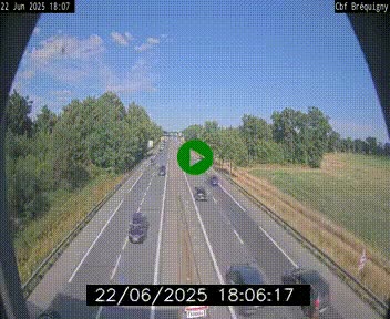 Webcam sur le périphérique de Rennes (N136) à hauteur du quartier Bréquigny, au sud de la ville