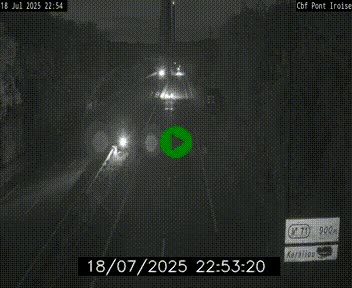 Webcam sur la N165 après le Pont de l'Iroise, à l'entrée de Brest