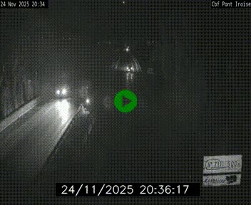 Webcam sur la N165 après le Pont de l'Iroise, à l'entrée de Brest