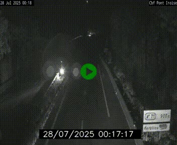Webcam sur la N165 après le Pont de l'Iroise, à l'entrée de Brest